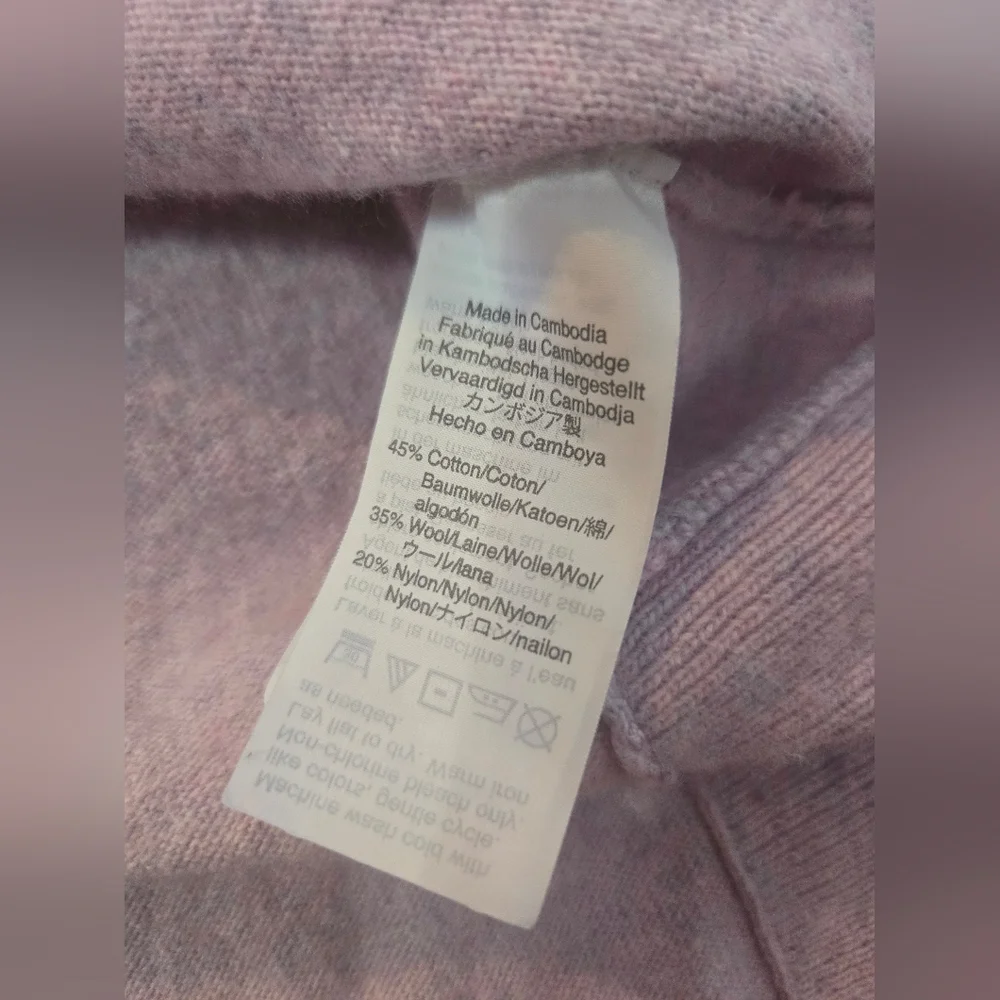 J. Crew Cotton Wool Blend Crew Neck Lilac Sweater XS